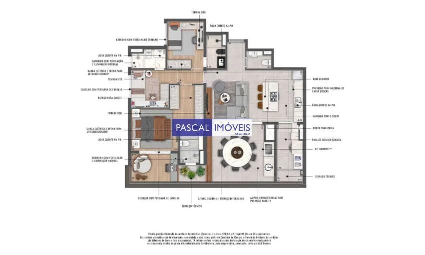 Apartamento em Chácara Santo Antônio (Zona Sul)